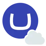 Het Umbraco-logo met rechtsonder een wolkpictogram dat Umbraco Cloud voorstelt